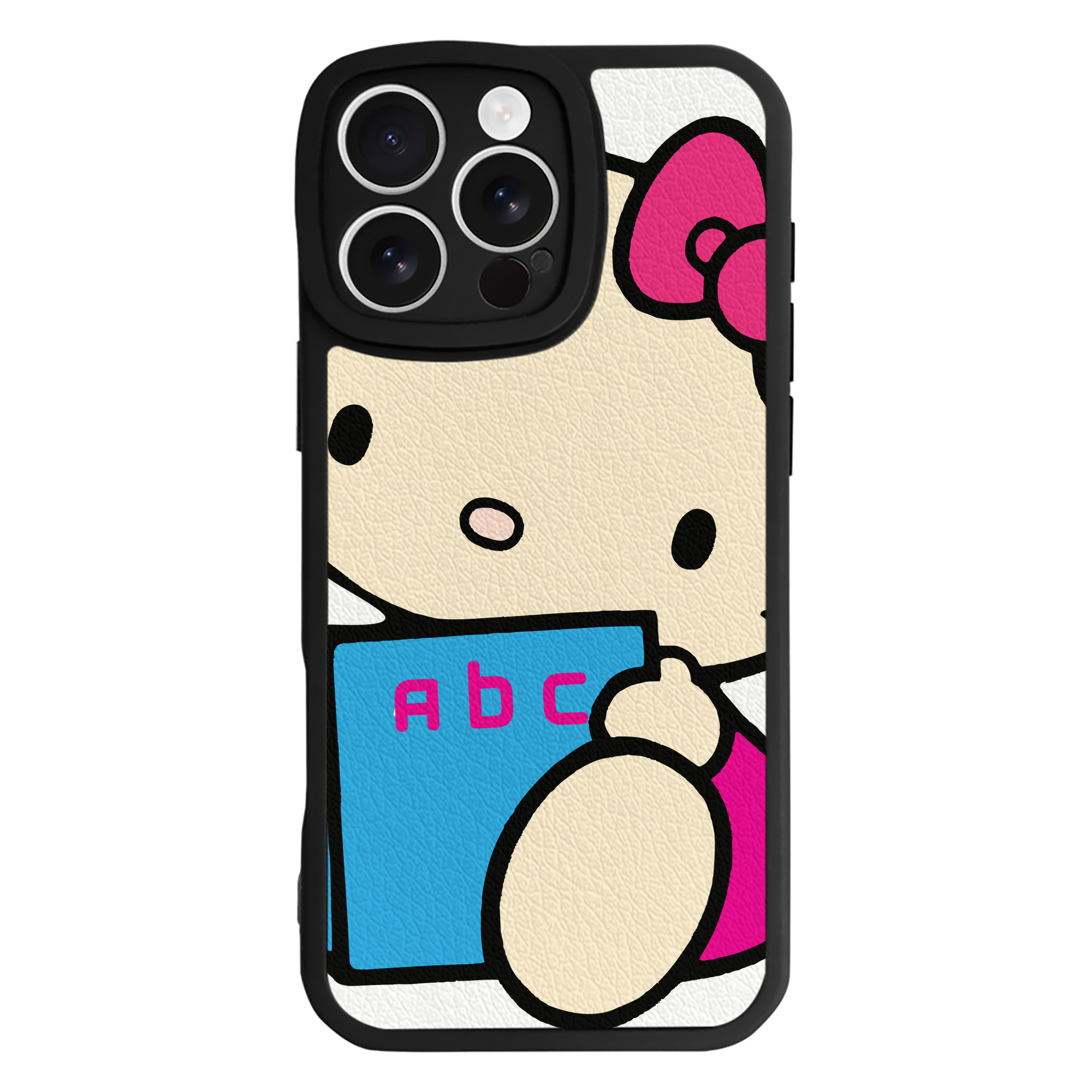 （画像用） Hello Kitty ハローキティ 【iPhone 16シリーズ対応】シリコンスマホケース（レザー調） 材質：シリコン